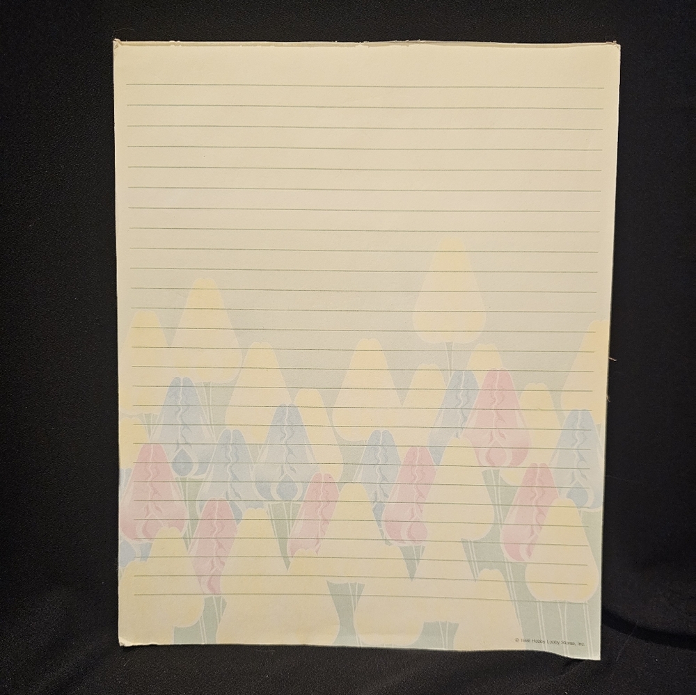 1990s Pastel Tulips Notepad